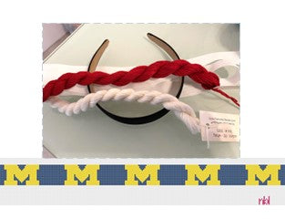 Michigan Needlepoint Knotted Headband Kit - Needlepoint by Laura