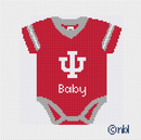 Indiana Hoosiers Baby Onesie Needlepoint Canvas | 18 Mesh 5x5-1