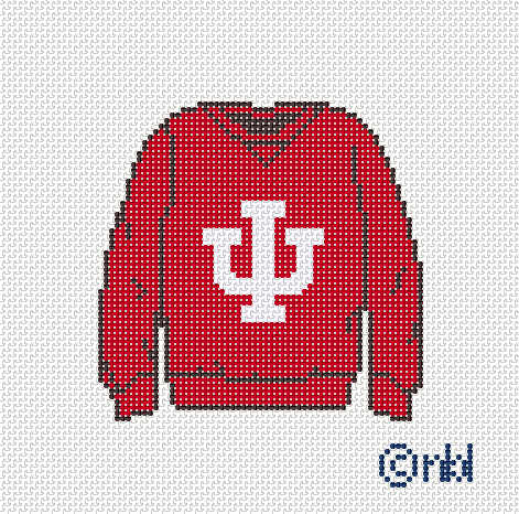 Indiana Sweatshirt Needlepoint Canvas