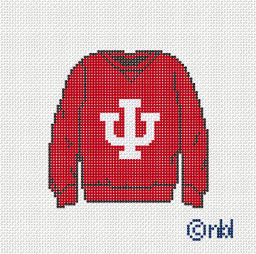 Indiana Sweatshirt Needlepoint Canvas