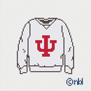 Indiana Sweatshirt Needlepoint Canvas White-1