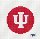 Indiana logo round white or red- 13 mesh-2