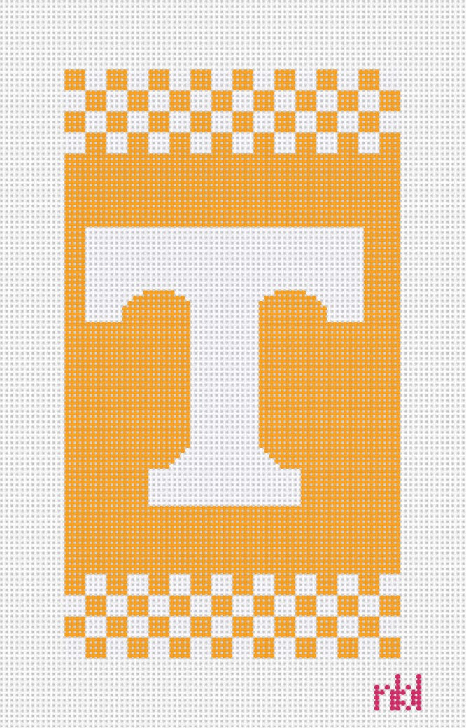 Tennessee Checkerboard Mini Flag Kit - Needlepoint by Laura