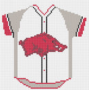 Arkansas Baseball Jersey Needlepoint Canvas-1