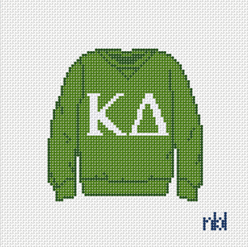 Kappa Delta Sweatshirt Needlepoint Canvas – 18 Mesh, 3x3