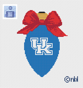 Kentucky Christmas Bow Light Bulb