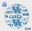 Kentucky Cats Round Needlepoint Canvas-1
