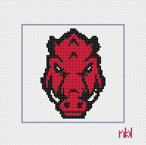 Arkansas Needlepoint Canvas- 4 inch square - Needlepoint by Laura