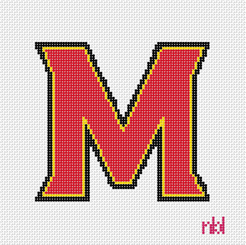 Maryland 4 inch square 18 mesh - Needlepoint by Laura