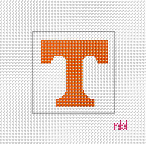 Tennessee 4 inch square 14 mesh - Needlepoint by Laura