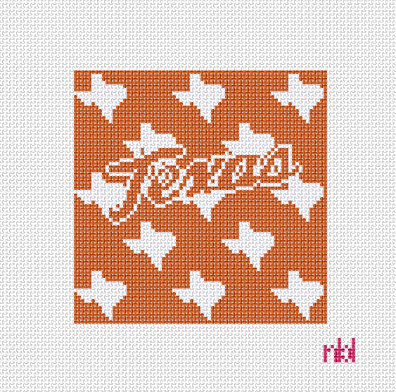 Texas 4 inch square  with states - Needlepoint by Laura