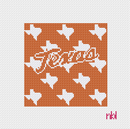 Texas 4 inch square  with states - Needlepoint by Laura