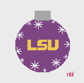 LSU Snowflake Christmas Ball