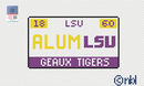 LSU License Plate- ALUMNI-1