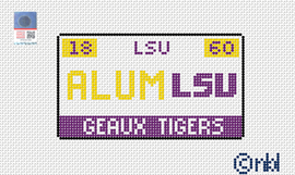 LSU License Plate- ALUMNI