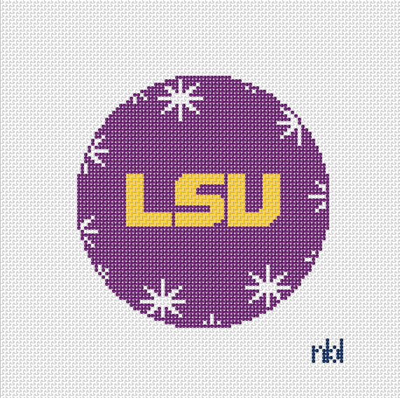 LSU Snowflake Christmas Ball