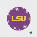 LSU Snowflake Christmas Ball-1
