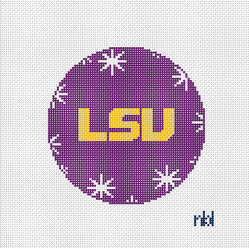 LSU Snowflake Christmas Ball