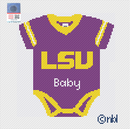 LSU Baby Onesie Needlepoint Canvas-1