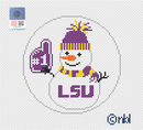 LSU Snowman 4 inch round-1