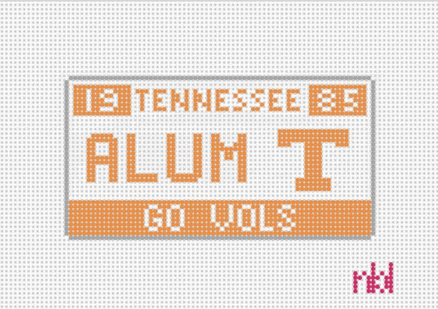 Tennessee License Plate - Needlepoint by Laura