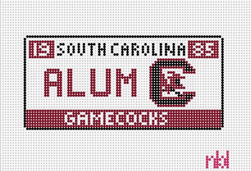 South Carolina License Plate - Needlepoint by Laura