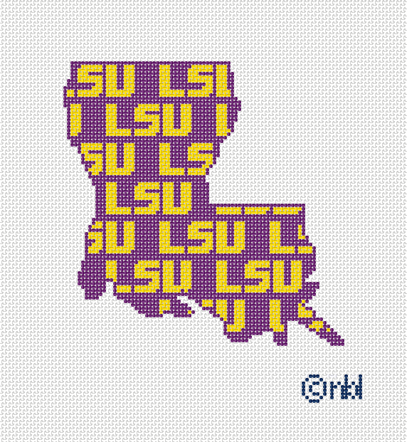 LSU State Shape on 13 mesh