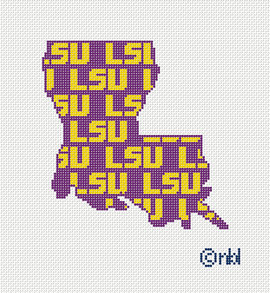 LSU State Shape on 13 mesh