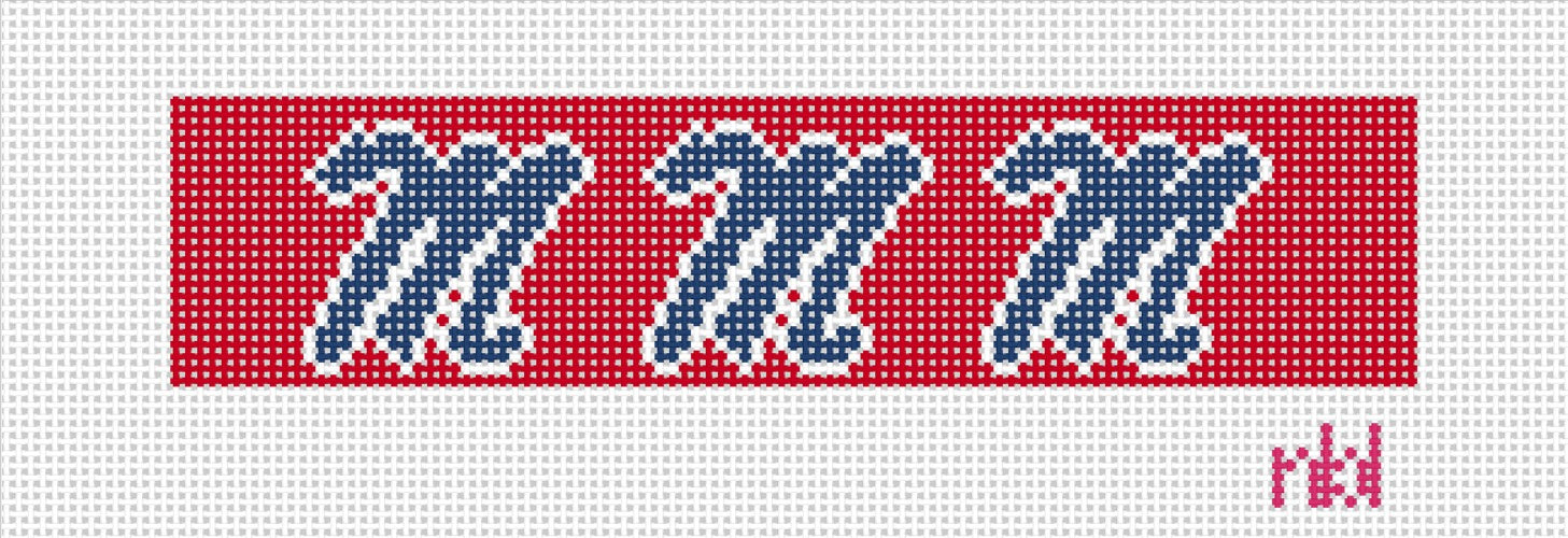 Ole Miss Needlepoint Bracelet Cuff Kit - Needlepoint by Laura