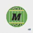 Missouri Football Field Round 18 Mesh Needlepoint Canvas, 4" Diameter-1