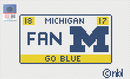 Michigan License Plate- FAN-1
