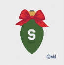 Michigan State Christmas Bow Light Bulb red-1