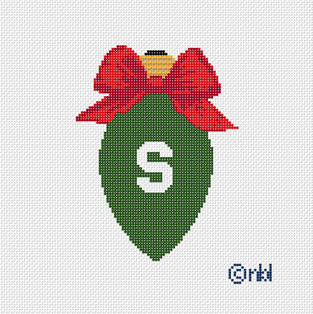 Michigan State Christmas Bow Light Bulb red