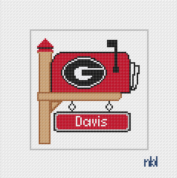 Georgia Mailbox Needlepoint Canvas- personalized