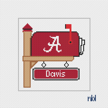 Alabama Mailbox Needlepoint Canvas- personalized