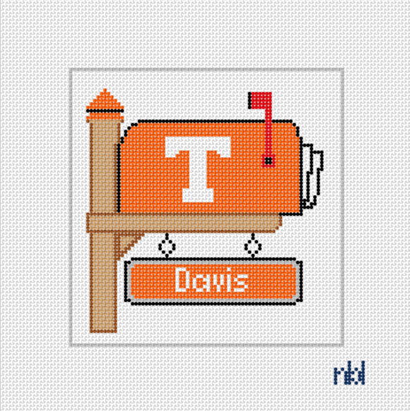 Tennessee Mailbox Needlepoint Canvas- personalized