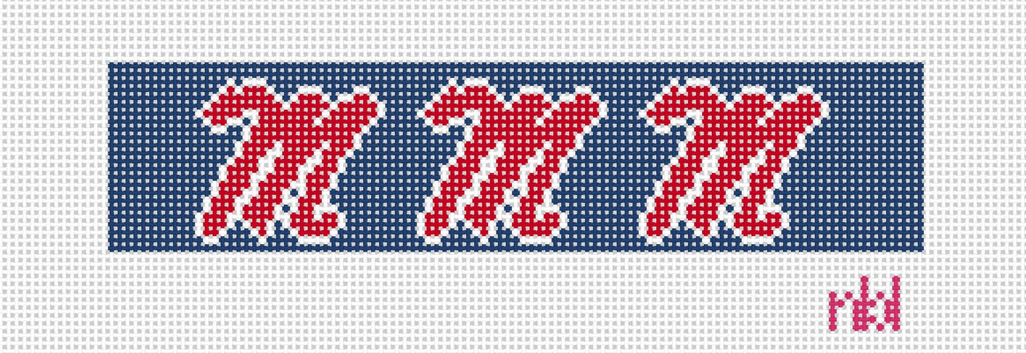 Ole Miss Needlepoint Bracelet Cuff Kit - Needlepoint by Laura