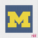 Michigan 4 inch square - Needlepoint by Laura