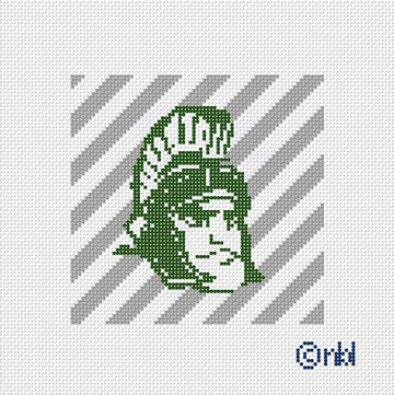 Michigan State Stripe Needlepoint Canvas