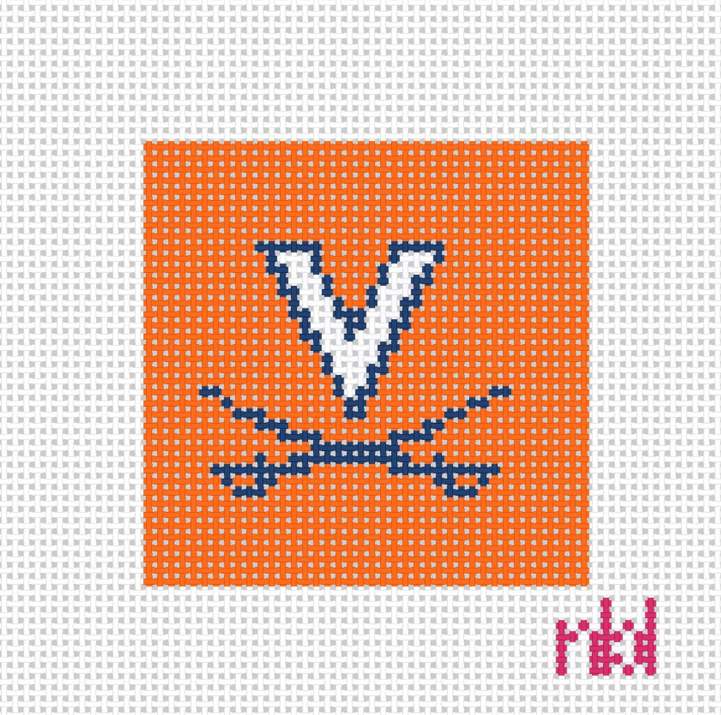 Virginia Mini Square - Needlepoint by Laura