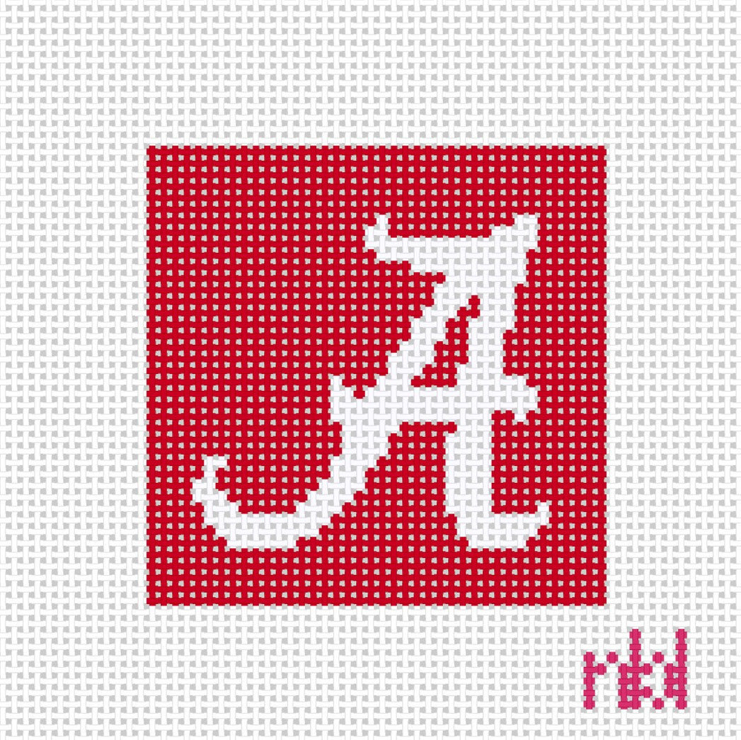 Alabama Mini Square - Needlepoint by Laura