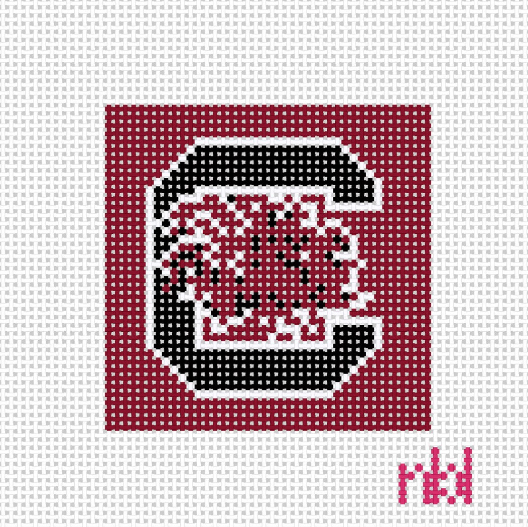 South Carolina Mini Square - Needlepoint by Laura