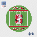 North Carolina State Football Field Round Canvas-1