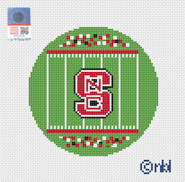 North Carolina State Football Field Round Canvas