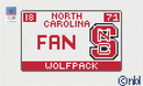 North Carolina State License Plate- FAN-1