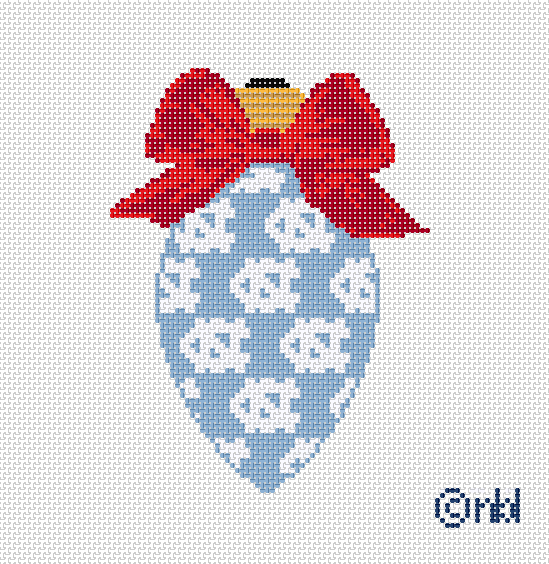 North Carolina On Repeat Bow Light Bulb 18 Mesh Needlepoint Canvas, 3x4.75