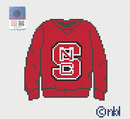 NC State Sweatshirt Needlepoint Canvas-1