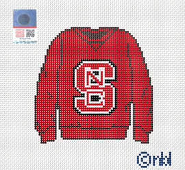 NC State Sweatshirt Needlepoint Canvas