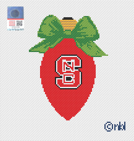 NC State Christmas Bow Light Bulb Green