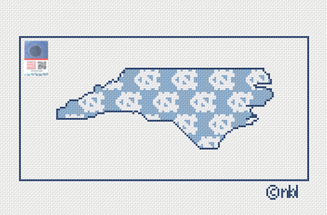 North Carolina State Shape on 13 mesh
